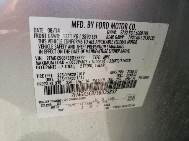 2FMGK5C87EBD35832 Ford FLEX SEL