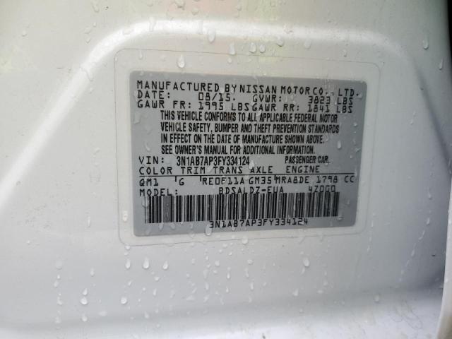 3N1AB7AP3FY334124 Nissan SENTRA S