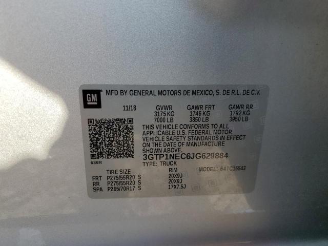 3GTP1NEC6JG629884 GMC Sierra C1500 Slt