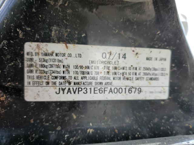2015 YAMAHA XVS1300 A JYAVP31E6FA001679