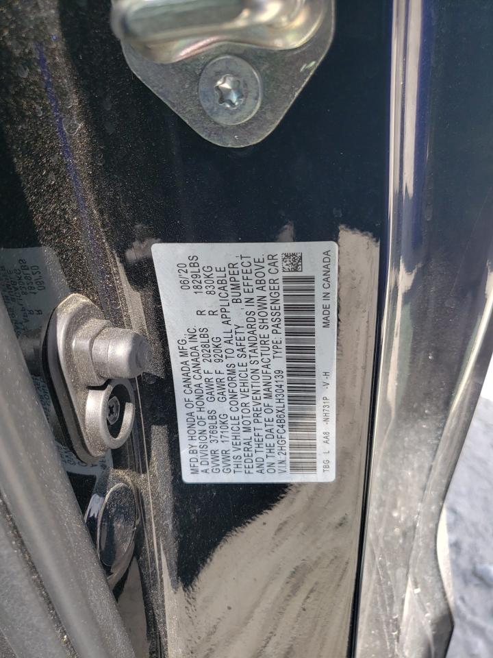 2HGFC4B6XLH304139 HONDA CIVIC 2020