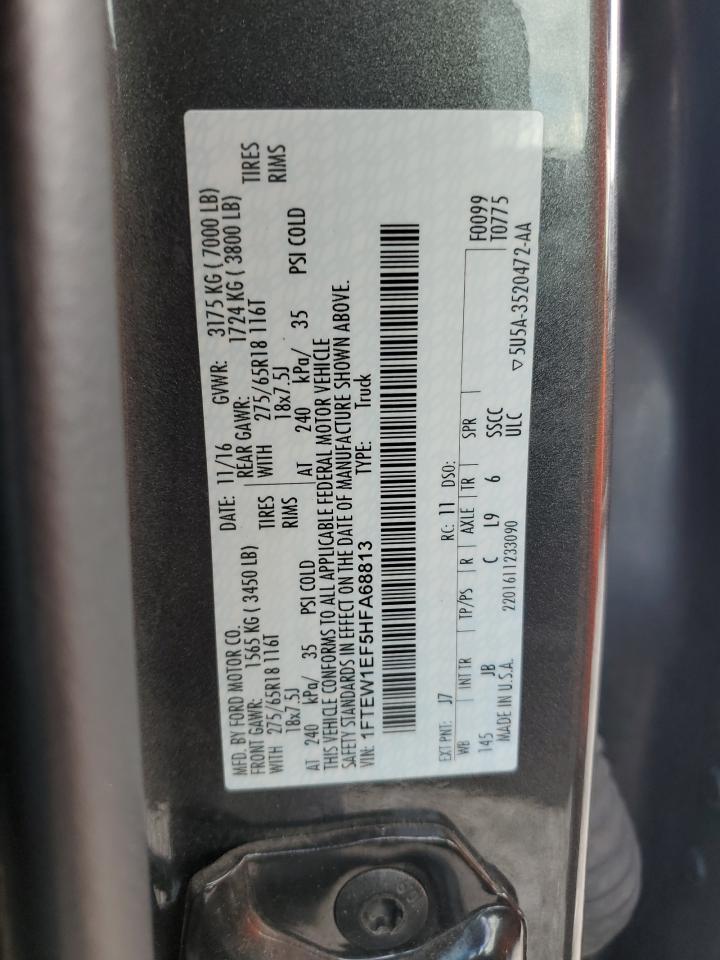 1FTEW1EF5HFA68813 FORD F-150 2017