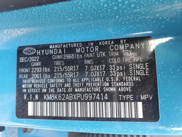 2023 HYUNDAI KONA SEL - KM8K62ABXPU997414