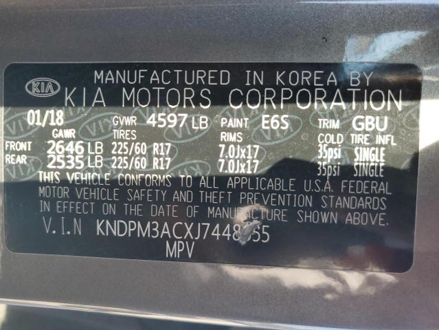 KNDPM3ACXJ7448655 KIA Sportage Lx