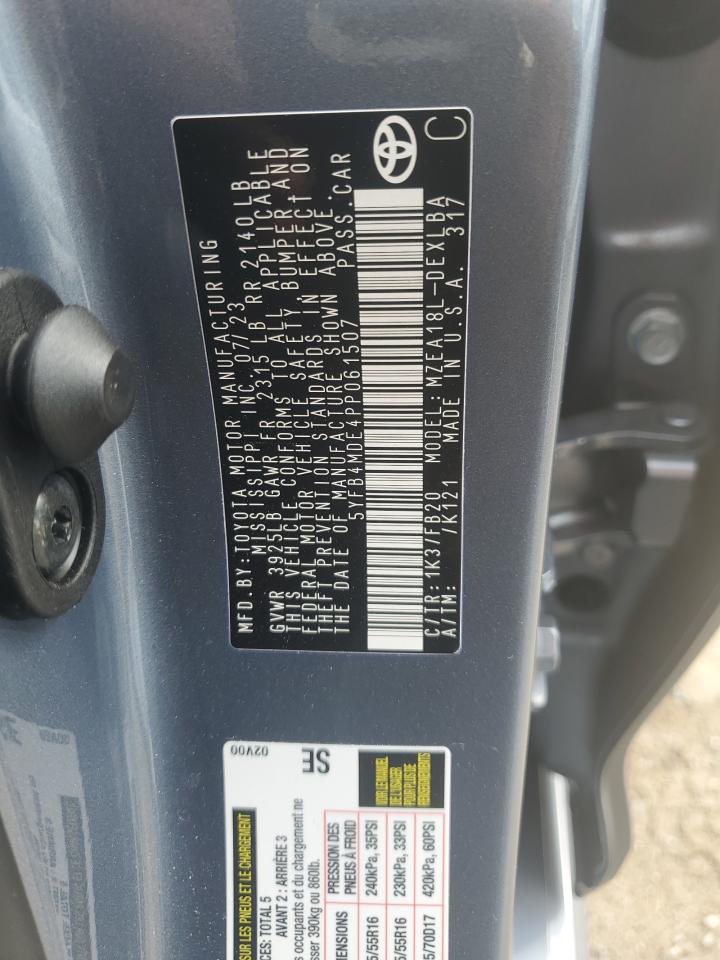 5YFB4MDE4PP061507 TOYOTA COROLLA 2023