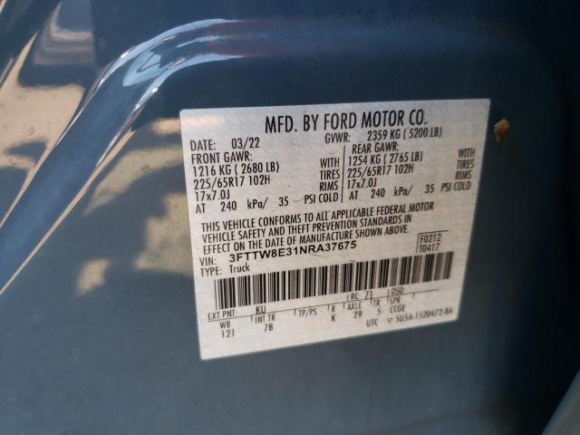 3FTTW8E31NRA37675 Ford Maverick Xl