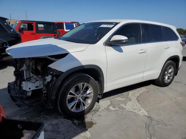 VIN 5TDZKRFHXES029321 2014 Toyota Highlander, LE no.1