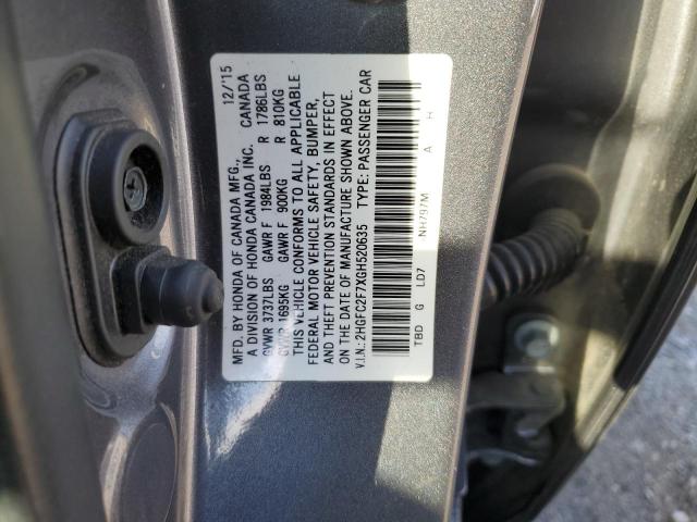 2HGFC2F7XGH520635 Honda CIVIC EX