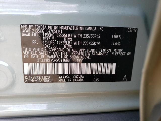 2019 TOYOTA RAV4 ADVEN - 2T3J1RFV5KW041666