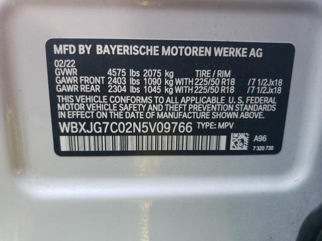 WBXJG7C02N5V09766 BMW X1 SDRIVE2 14