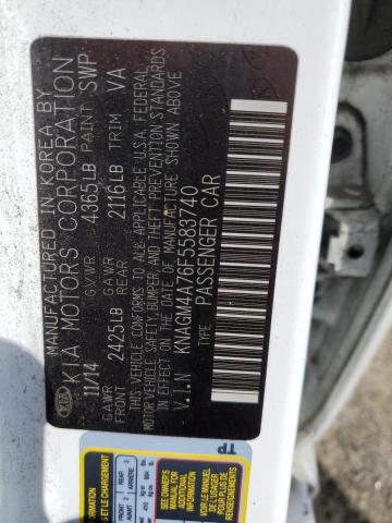 KNAGM4A76F5583740 KIA Optima Lx
