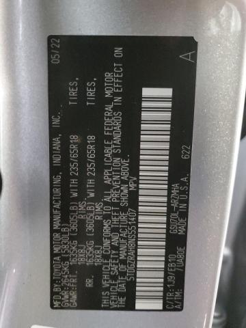 VIN 5TDGZRAH8NS551407 2022 Toyota Highlander, Xle no.14