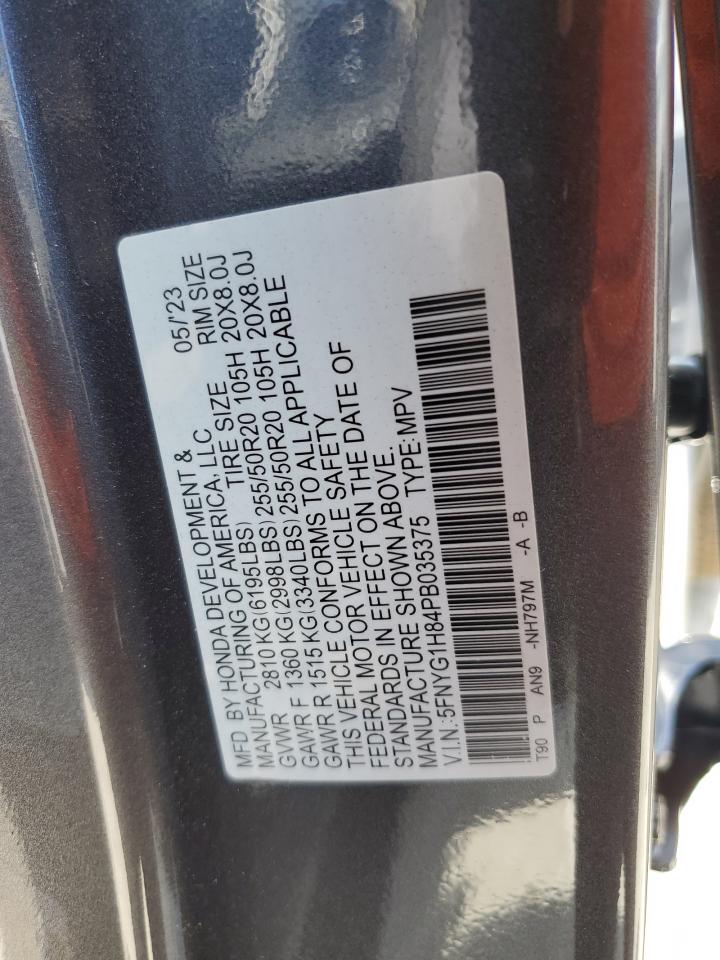5FNYG1H84PB035375 HONDA PILOT 2023