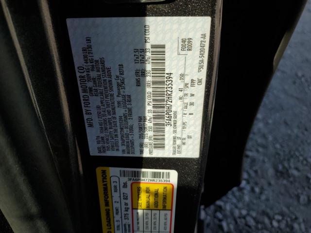 3FA6P0H72HR235394 Ford FUSION SE