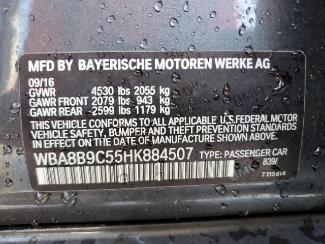 2017 BMW 330 I WBA8B9C55HK884507