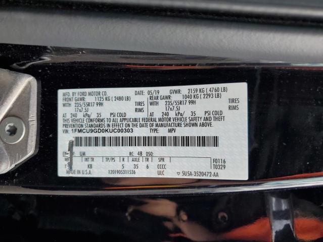 1FMCU9GD0KUC00303 2019 FORD ESCAPE - Image 13