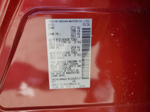 Nissan Pathfinder S 2016 5N1AR2MN6GC616057 Image 12