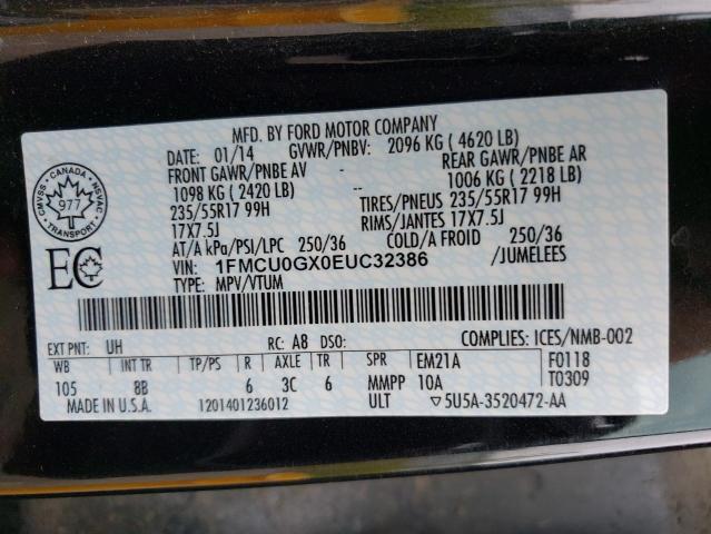 1FMCU0GX0EUC32386 2014 FORD ESCAPE, photo no. 13