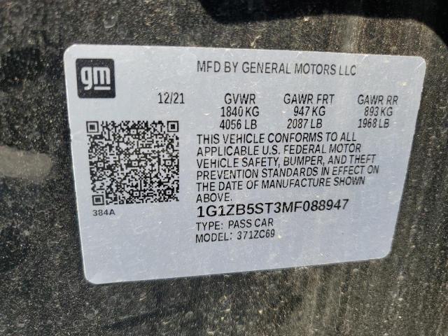 1G1ZB5ST3MF088947 Chevrolet Malibu LS 12