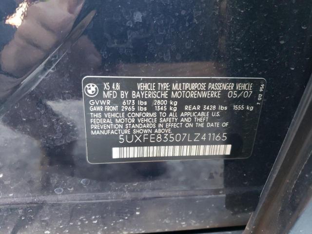 VIN: 5UXFE83507LZ41165 Auction: COPART Lot: 68412633 Location: PA - PHILADELPHIA EAST-SUBLOT 5UXFE83507LZ41165 BMW X5 2007 BLUE Photo 13