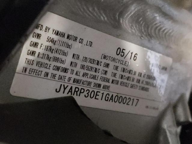 2016 YAMAHA FJR1300 AE - JYARP30E1GA000217