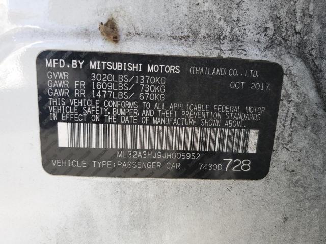 2018 MITSUBISHI MIRAGE ES - ML32A3HJ9JH005952