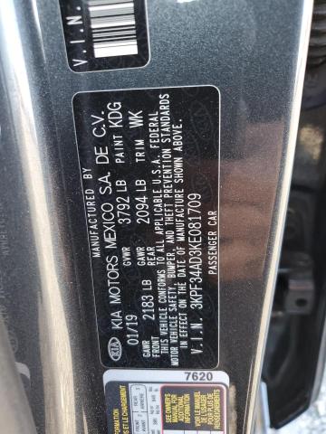 3KPF34AD3KE081709 KIA Forte Gt Line