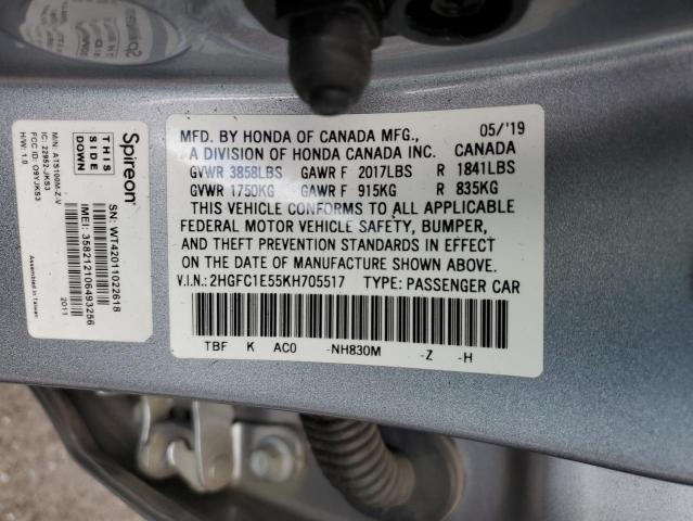 2HGFC1E55KH705517 Honda CIVIC SI