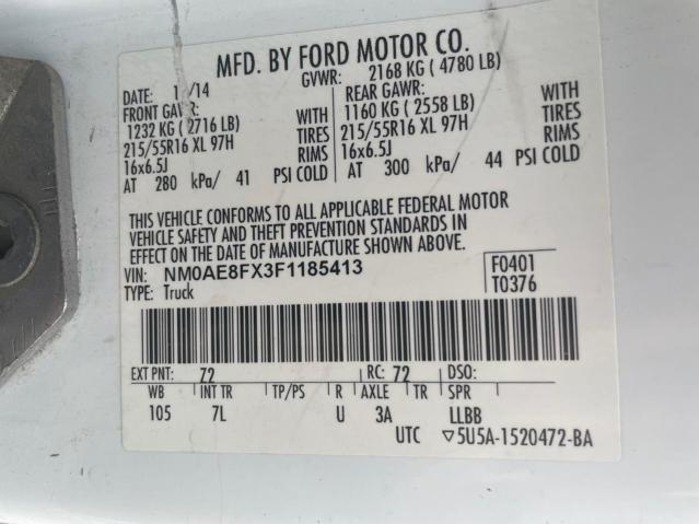 NM0AE8FX3F1185413 Ford Transit Connect Xlt
