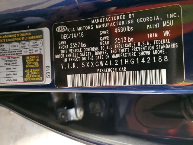 5XXGW4L21HG142188 KIA OPTIMA SX
