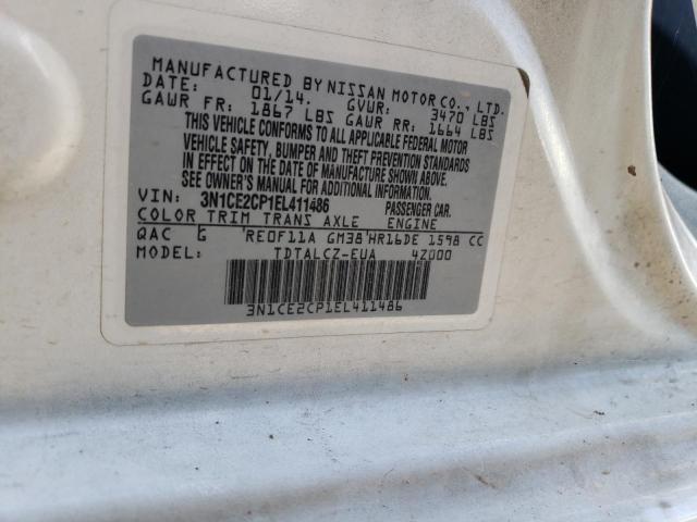3N1CE2CP1EL411486 Nissan Versa Note S
