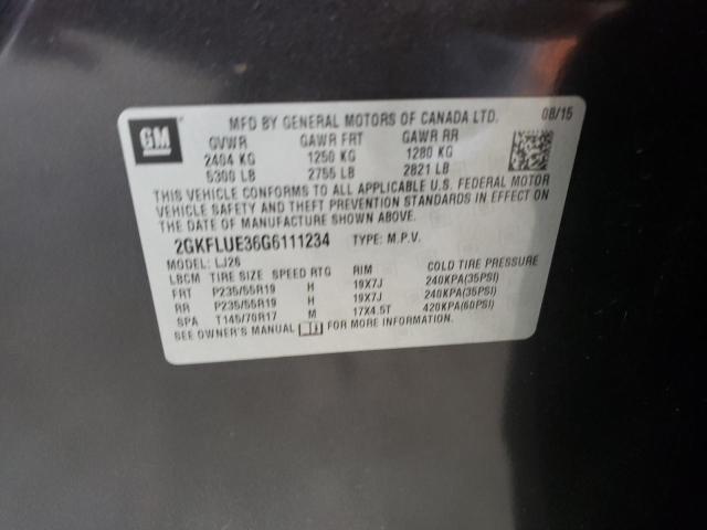 2GKFLUE36G6111234 GMC Terrain Slt