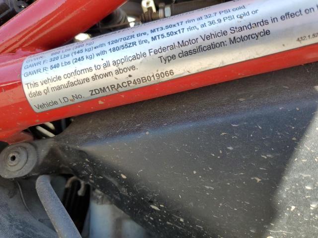 2009 DUCATI MONSTER 11 - ZDM1RACP49B019066