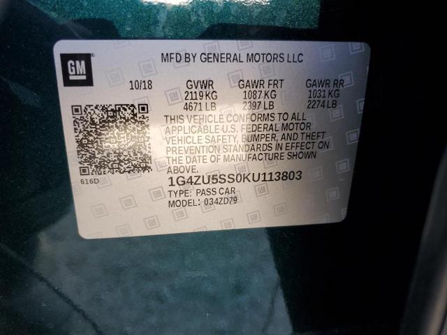 2019 BUICK LACROSSE A 1G4ZU5SS0KU113803