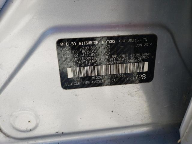 ML32A3HJXFH003019 Mitsubishi MIRAGE DE