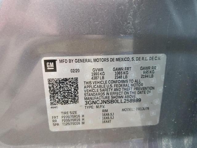 3GNCJNSB0LL258989 Chevrolet TRAX LS
