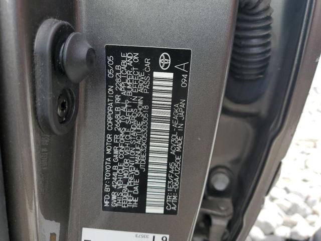 2005 Toyota Camry Le VIN: JTDBE32K053030518 Lot: 65948263