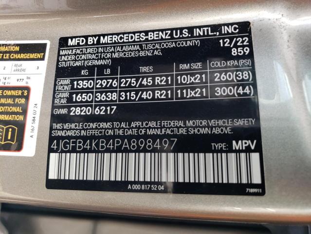 4JGFB4KB4PA898497 Mercedes-Benz Gle 350 4matic