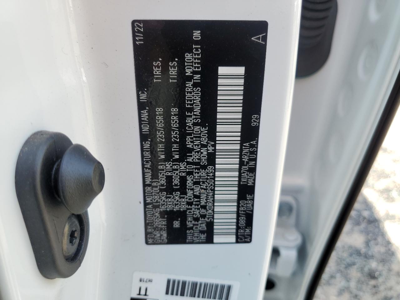 5TDKDRAH4PS501499 TOYOTA HIGHLANDER 2023