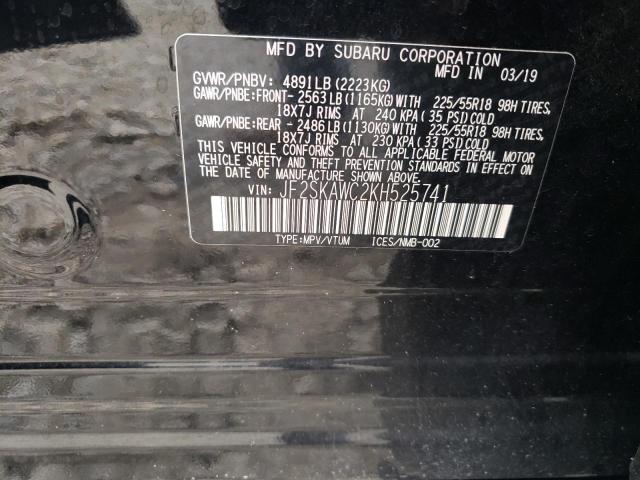 JF2SKAWC2KH525741 Subaru Forester Touring