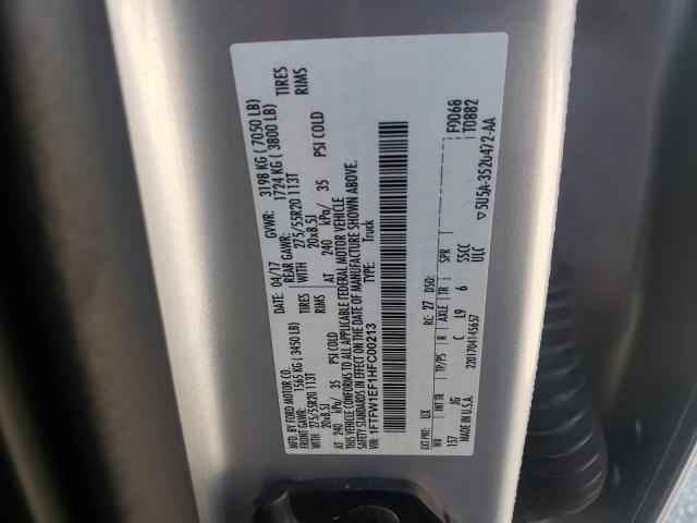 1FTFW1EF1HFC00213 Ford F150 Supercrew