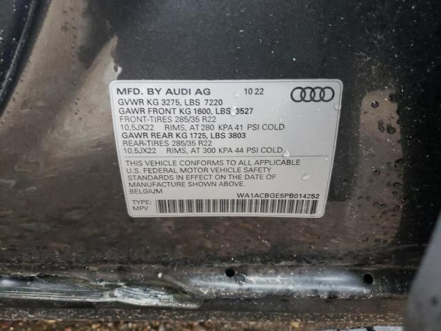 2023 AUDI E-TRON S P WA1ACBGE5PB014252