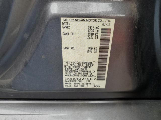 1N4AL3AP8GC274327 Nissan ALTIMA 2.5