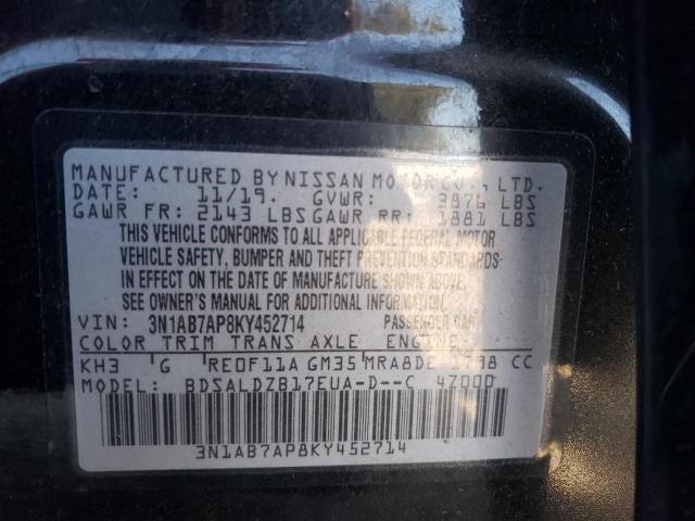 2019 NISSAN SENTRA 1.8 - 3N1AB7AP8KY452714