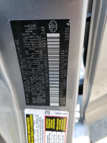 2020 TOYOTA 02-2FDC25 4T1G11AK1LU988531