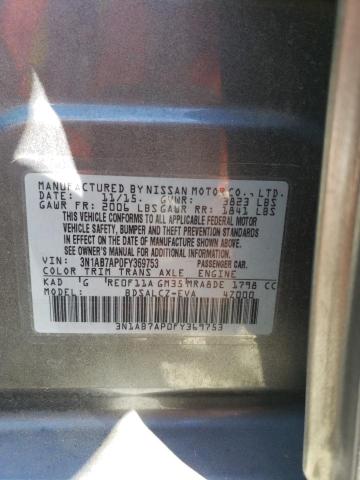 3N1AB7AP0FY369753 Nissan SENTRA S