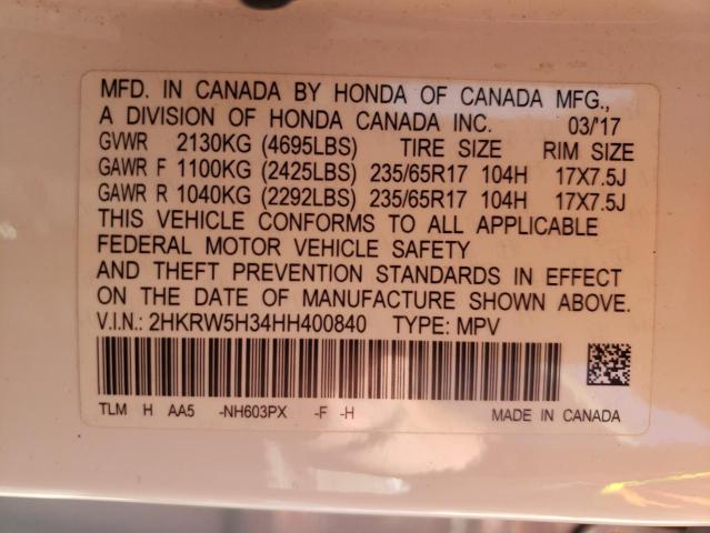 2HKRW5H34HH400840 Honda CR-V LX