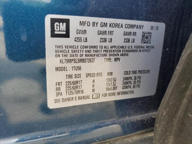 KL79MPSL5MB072637 Chevrolet Trailblzr TRAILBLAZE 10