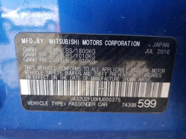 JA32U2FU0HU000375 Mitsubishi LANCER ES