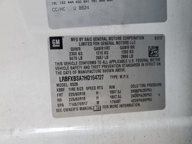 LRBFXBSA7HD164727 Buick Envision Essence